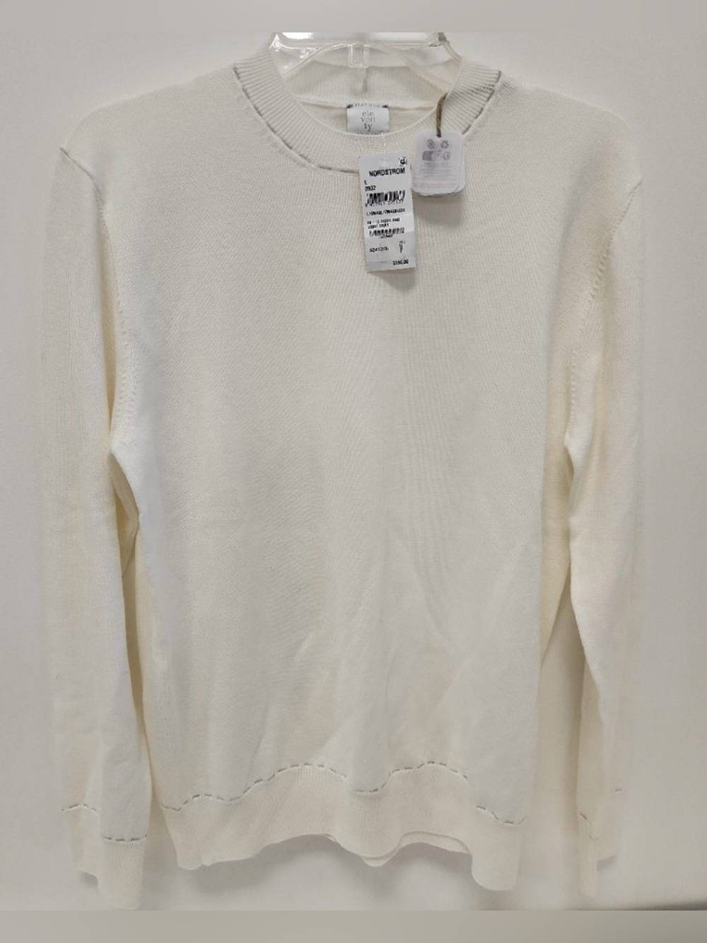 Eleventy Ivory Crewneck Sweater - Large NWT